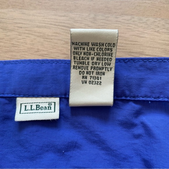 L.L. Bean Women's Blue Nylon Mini Skirt - Picture 4 of 6